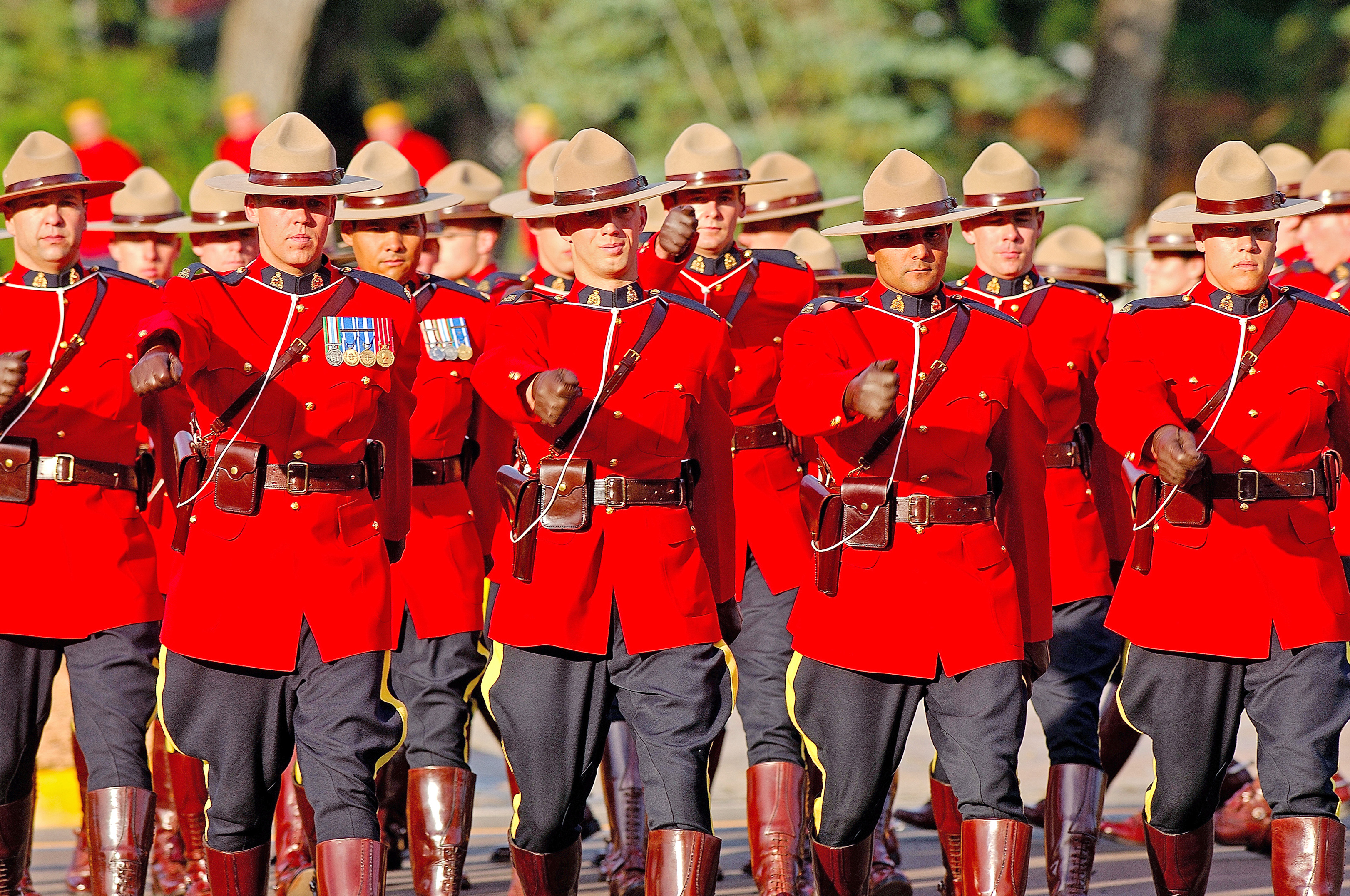 Mounties bei der Sunset Retreat Ceremony