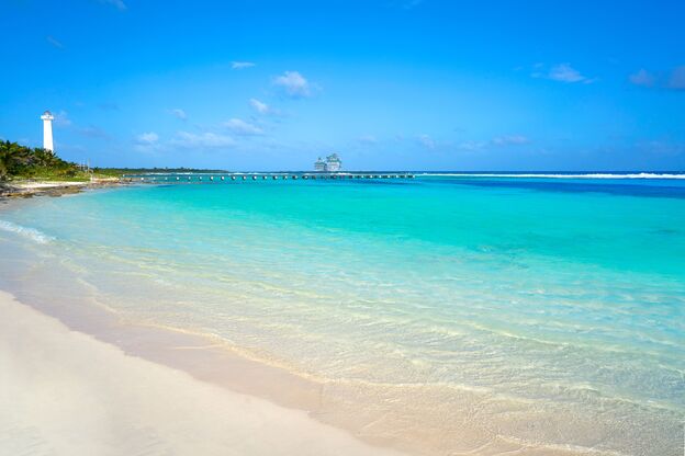 Türkisblaues Wasser in Costa Maya, Mexiko Türkisblaues Wasser in Costa Maya, Mexiko