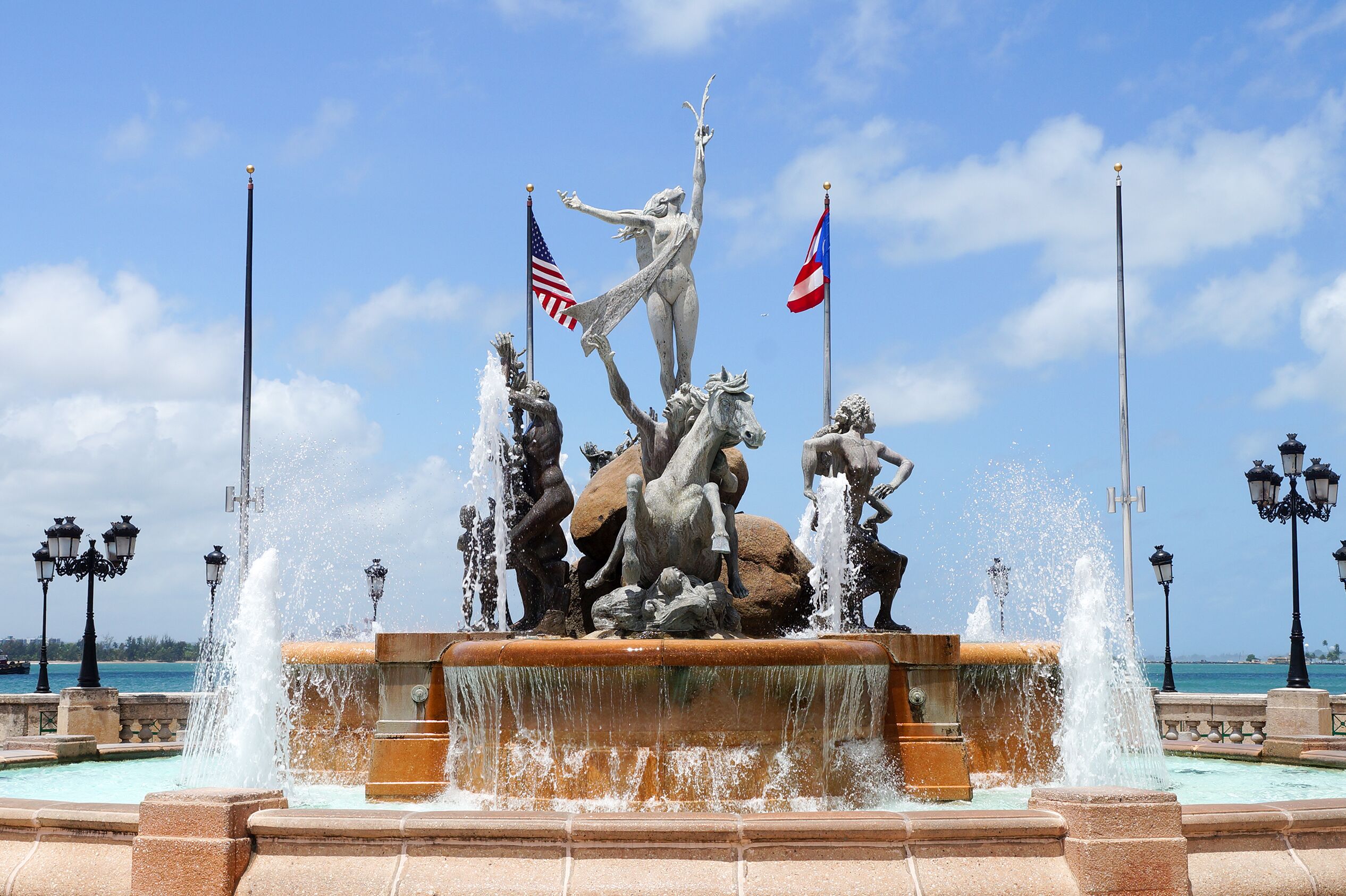 Der Raices-Brunnen in San Juan, Puerto Rico
