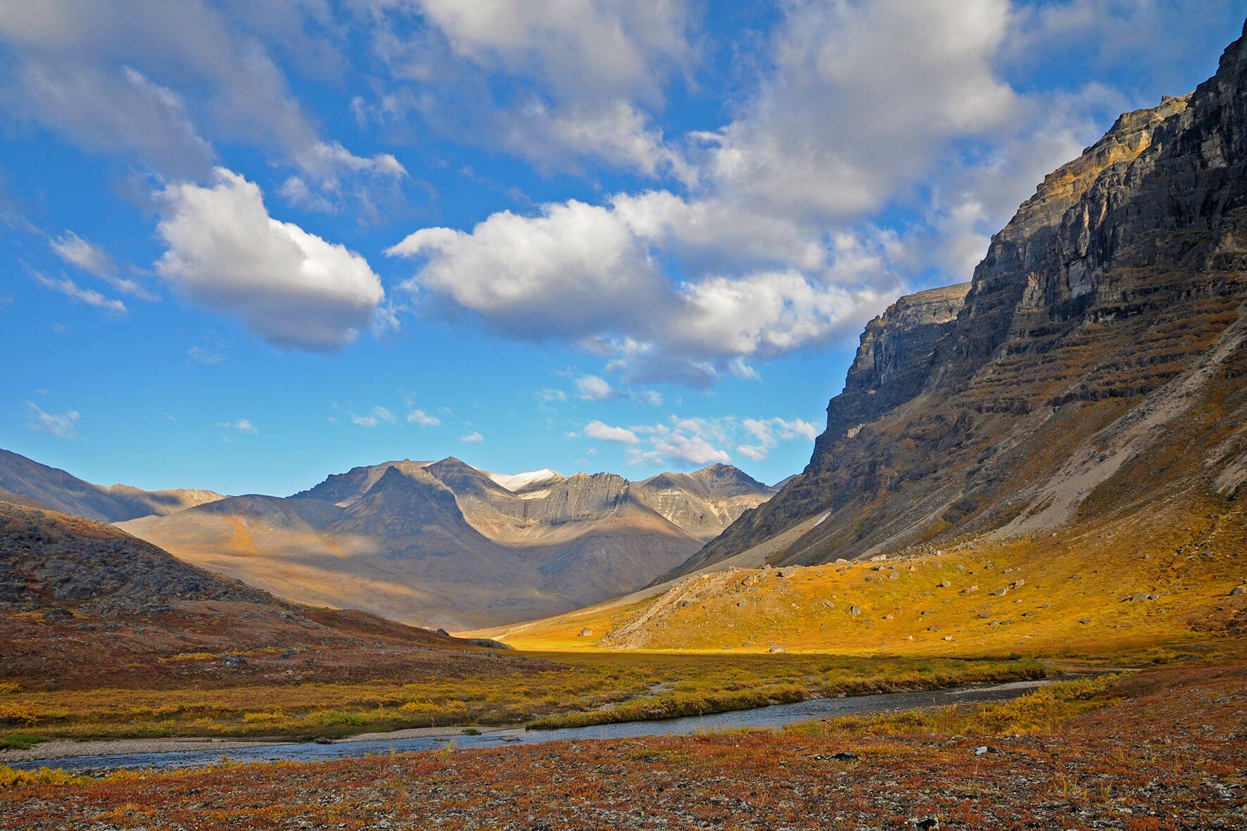 Ein Flusstal im Gates of the Arctic National Park