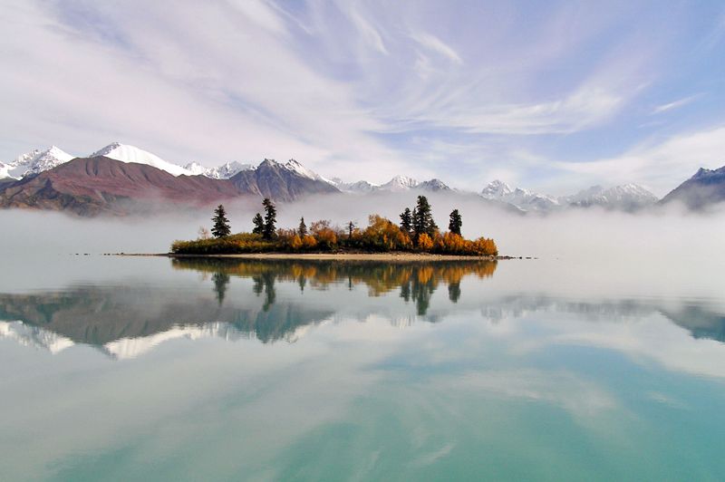 Insel im Telaquana Lake