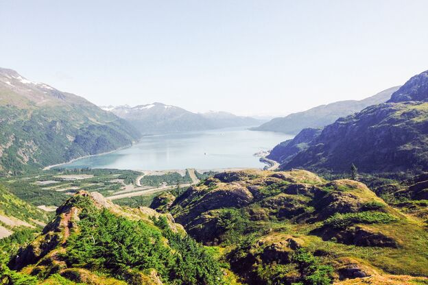 Aussichtspunkt auf der Whittier Wanderroute Aussichtspunkt auf der Whittier Wanderroute
