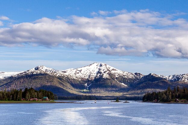 Die Wrangell Narrows zwischen Mitkof Island und Kupreanof Island Die Wrangell Narrows zwischen Mitkof Island und Kupreanof Island