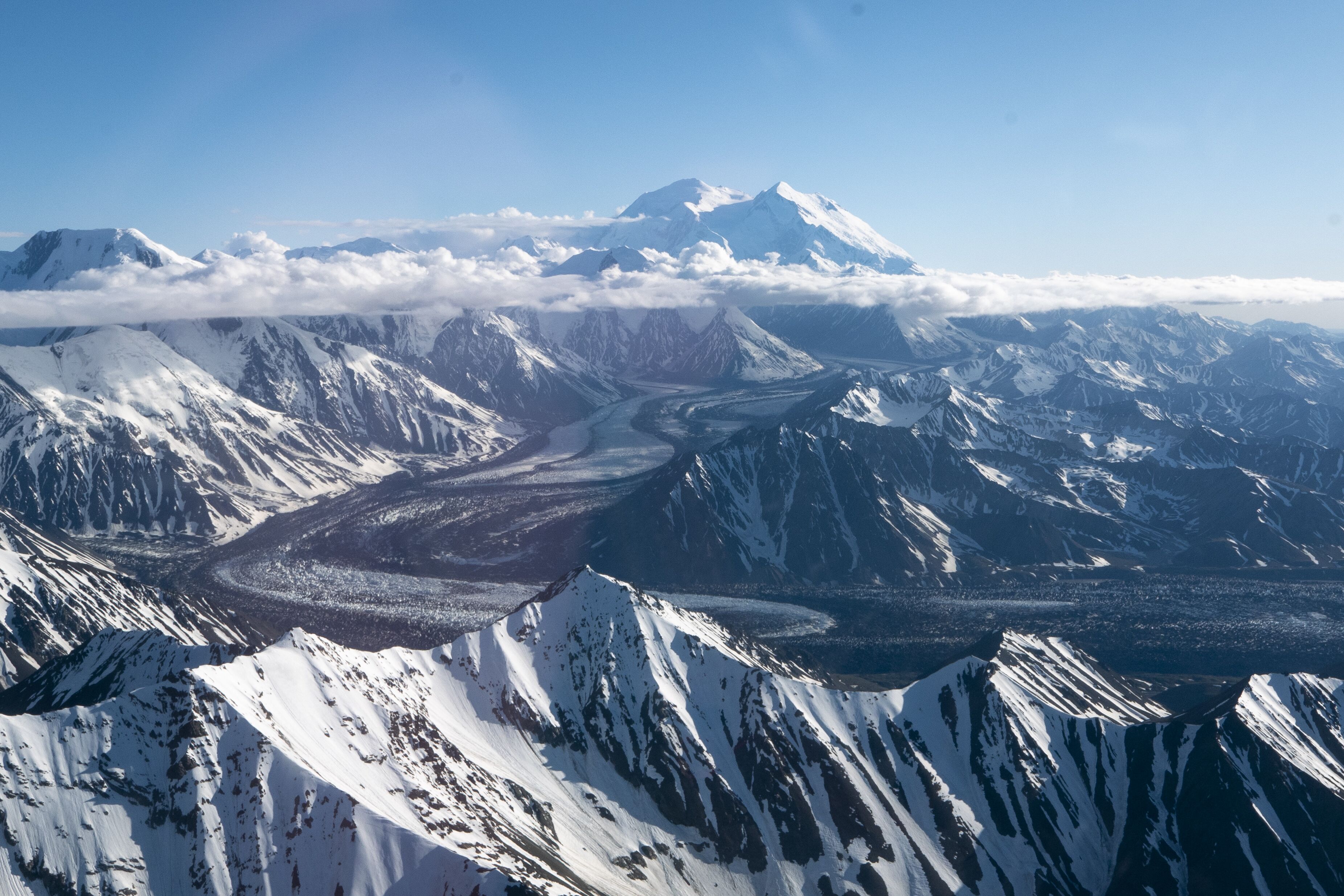 Traumhafter Blick auf das Bergpanorama am Mount Denali in Alaska