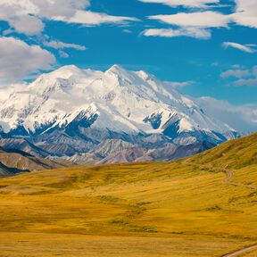 Der atemberaubende Denali National Park mit Blick auf den gewaltigen Mount McKinley