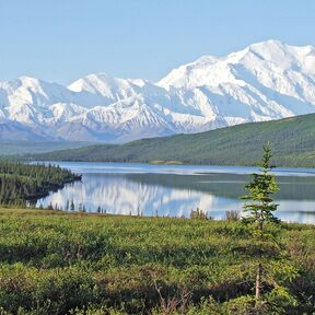 Blick auf den Mount Denali in Alaska