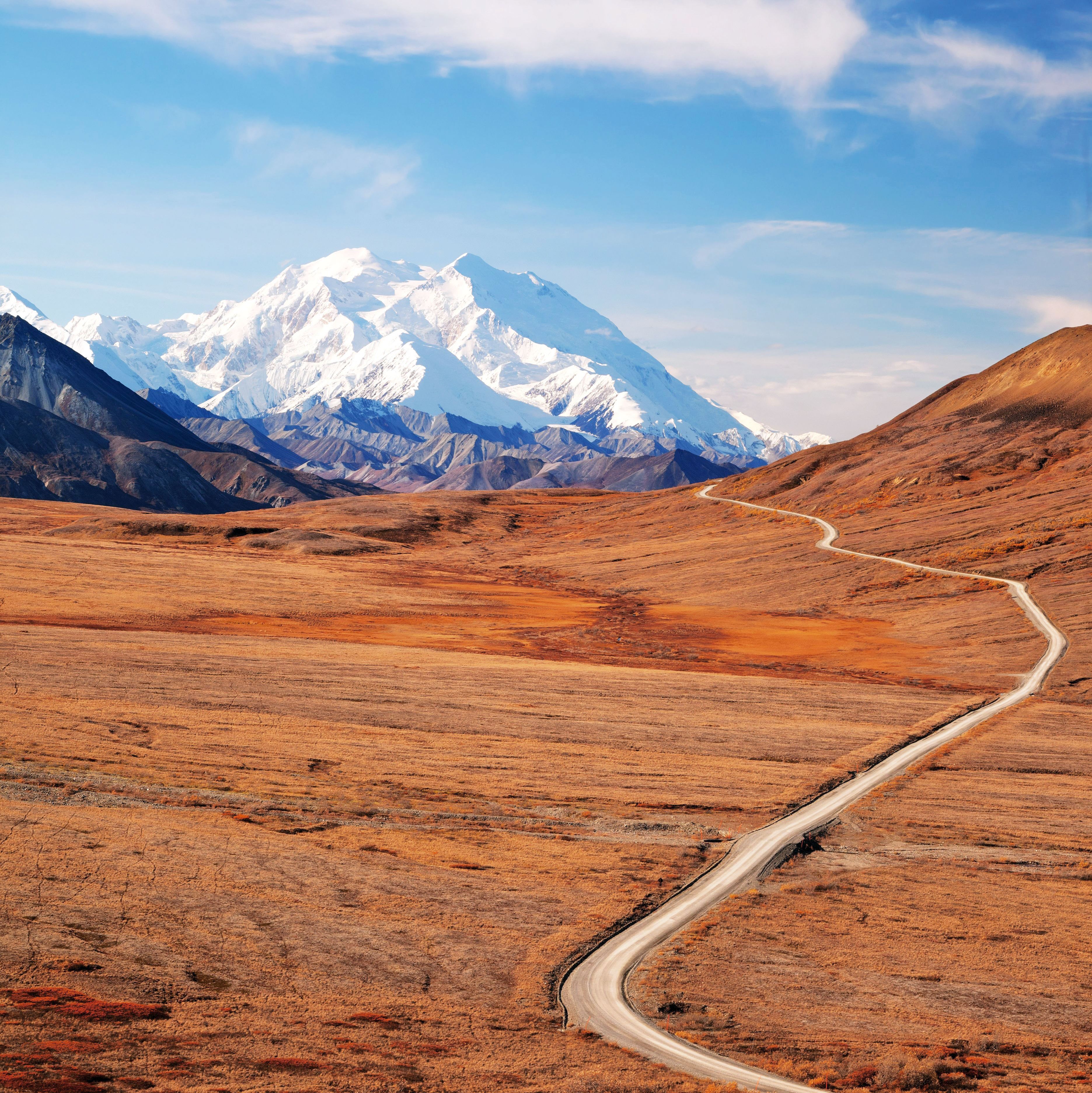 Straße zum Denali in Alaska