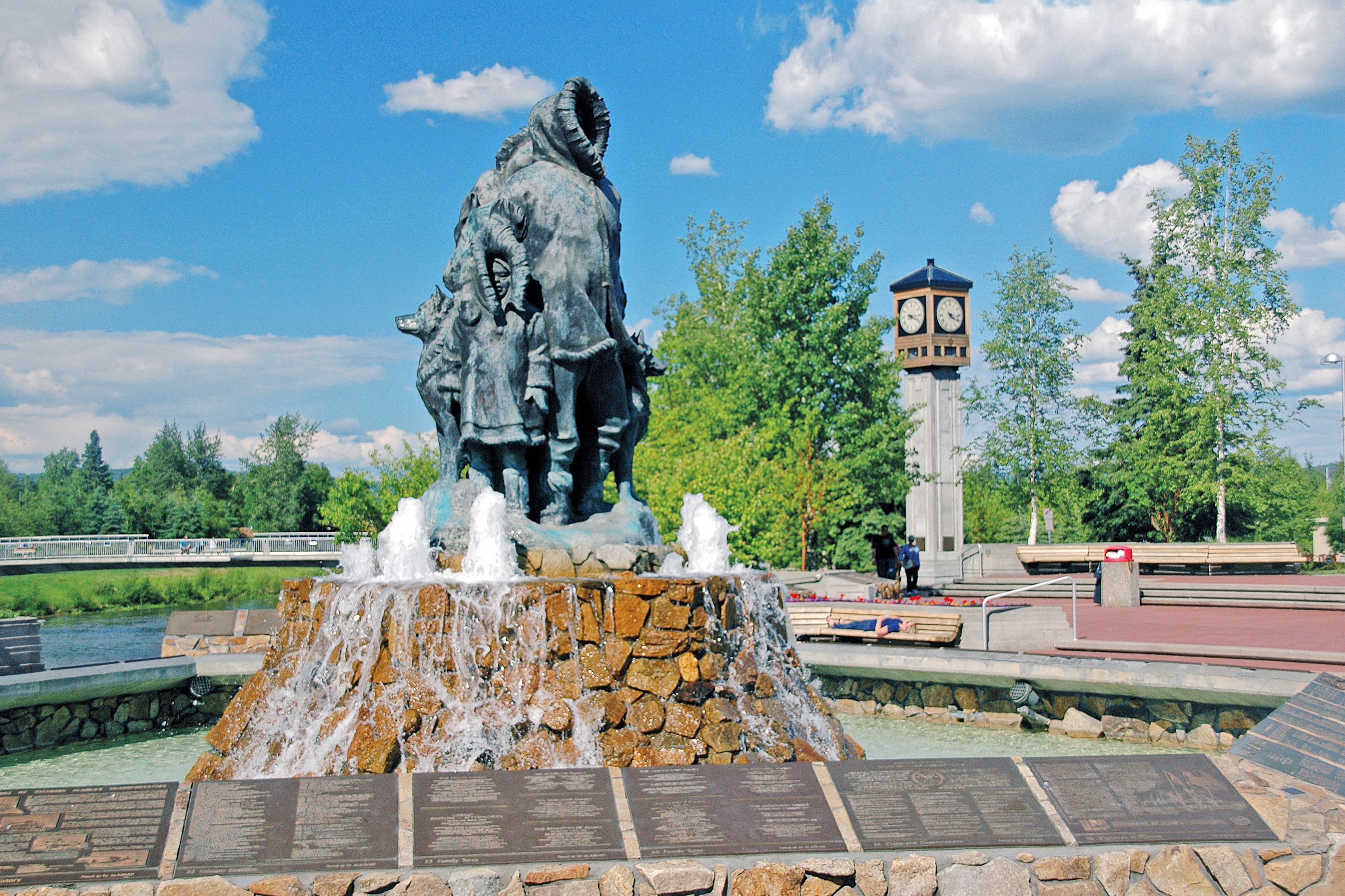 Golden Heart Plaza in Fairbanks