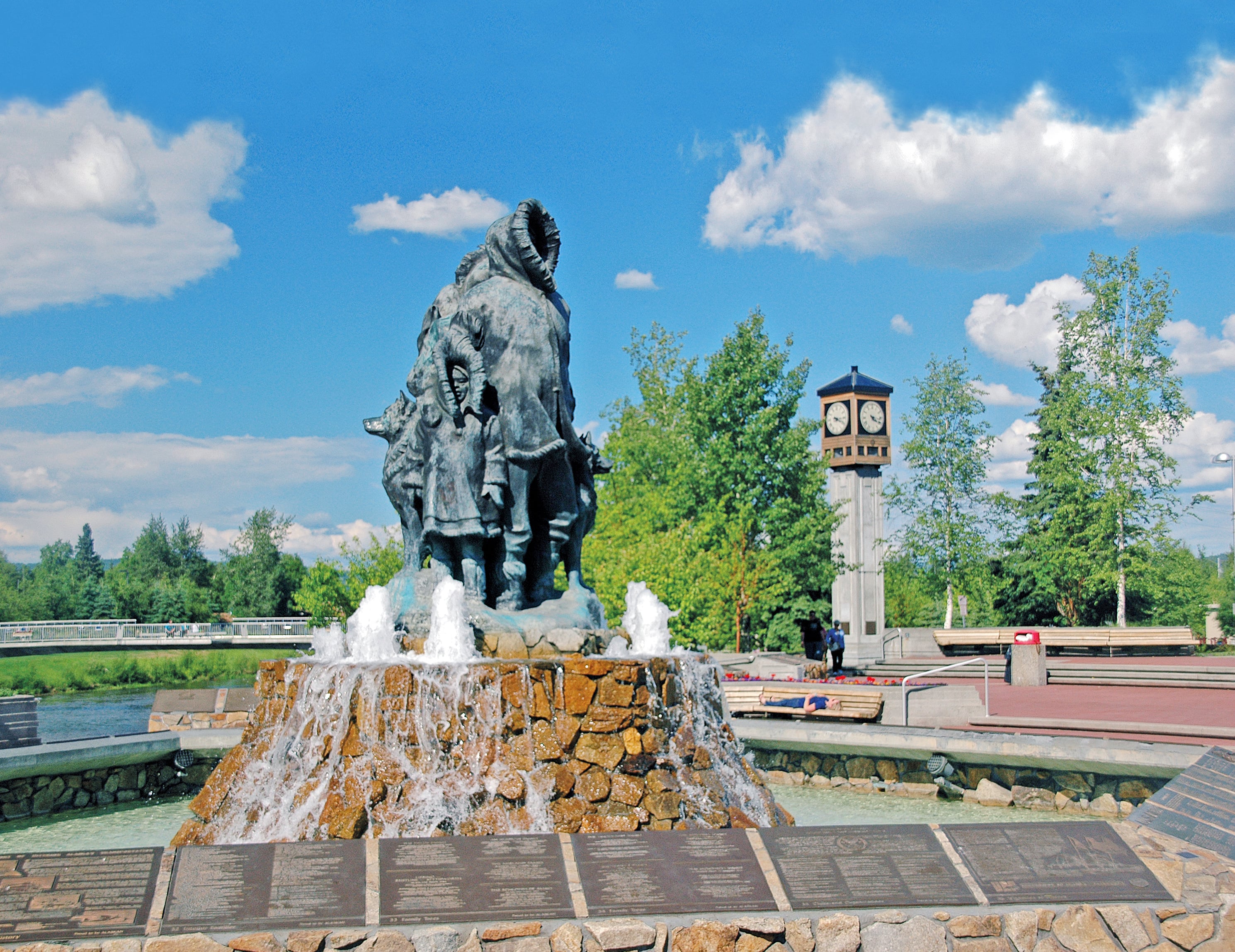 Golden Heart Plaza in Fairbanks