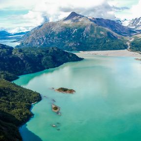 Luftaufnahme des Glacier Bay National Parks, Alaska