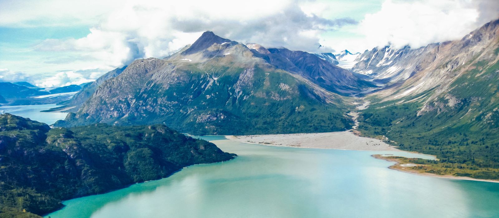 Luftaufnahme des Glacier Bay National Parks, Alaska