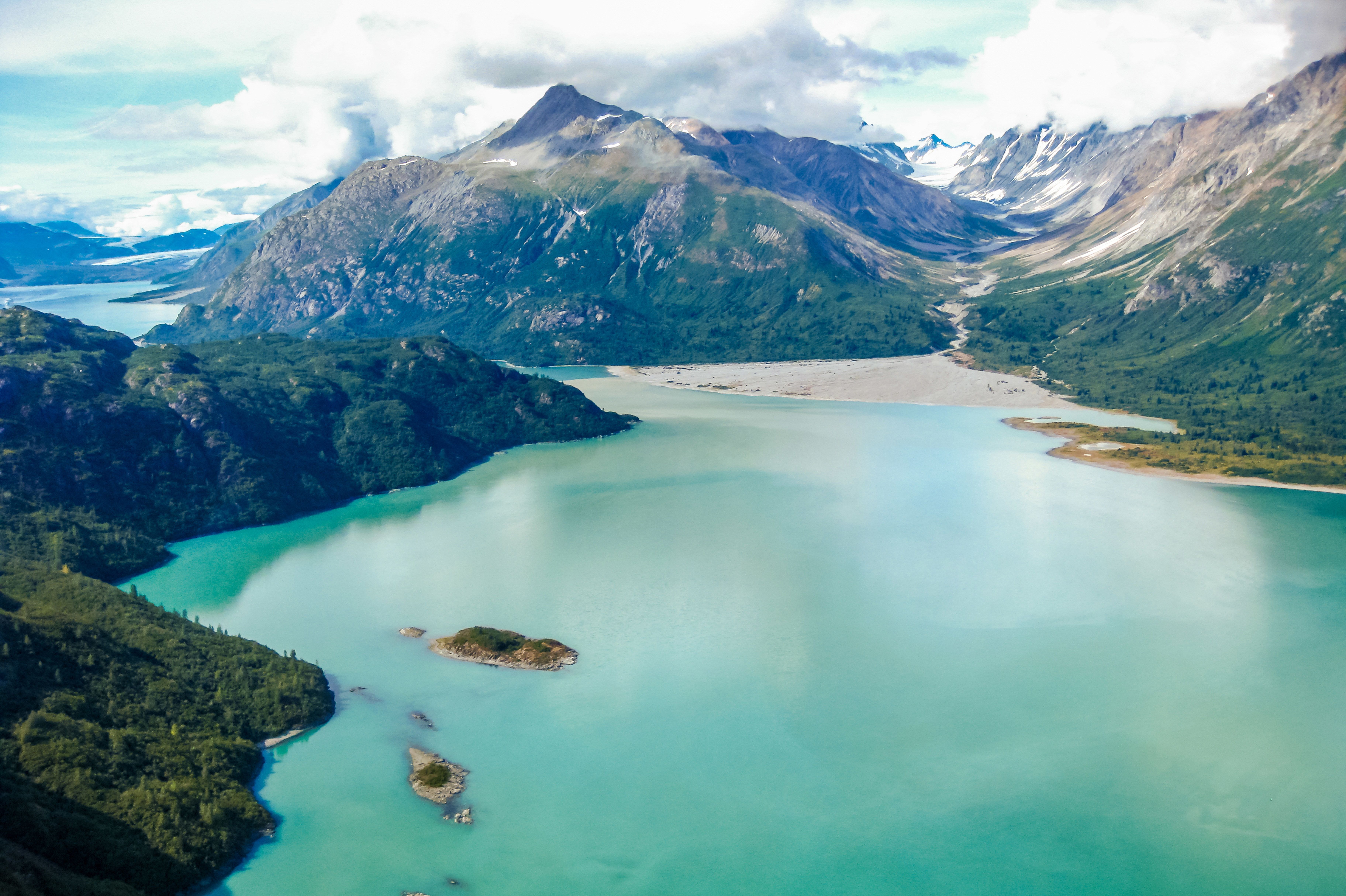 Luftaufnahme des Glacier Bay National Parks, Alaska