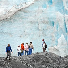 Wanderer am Exit Glacier