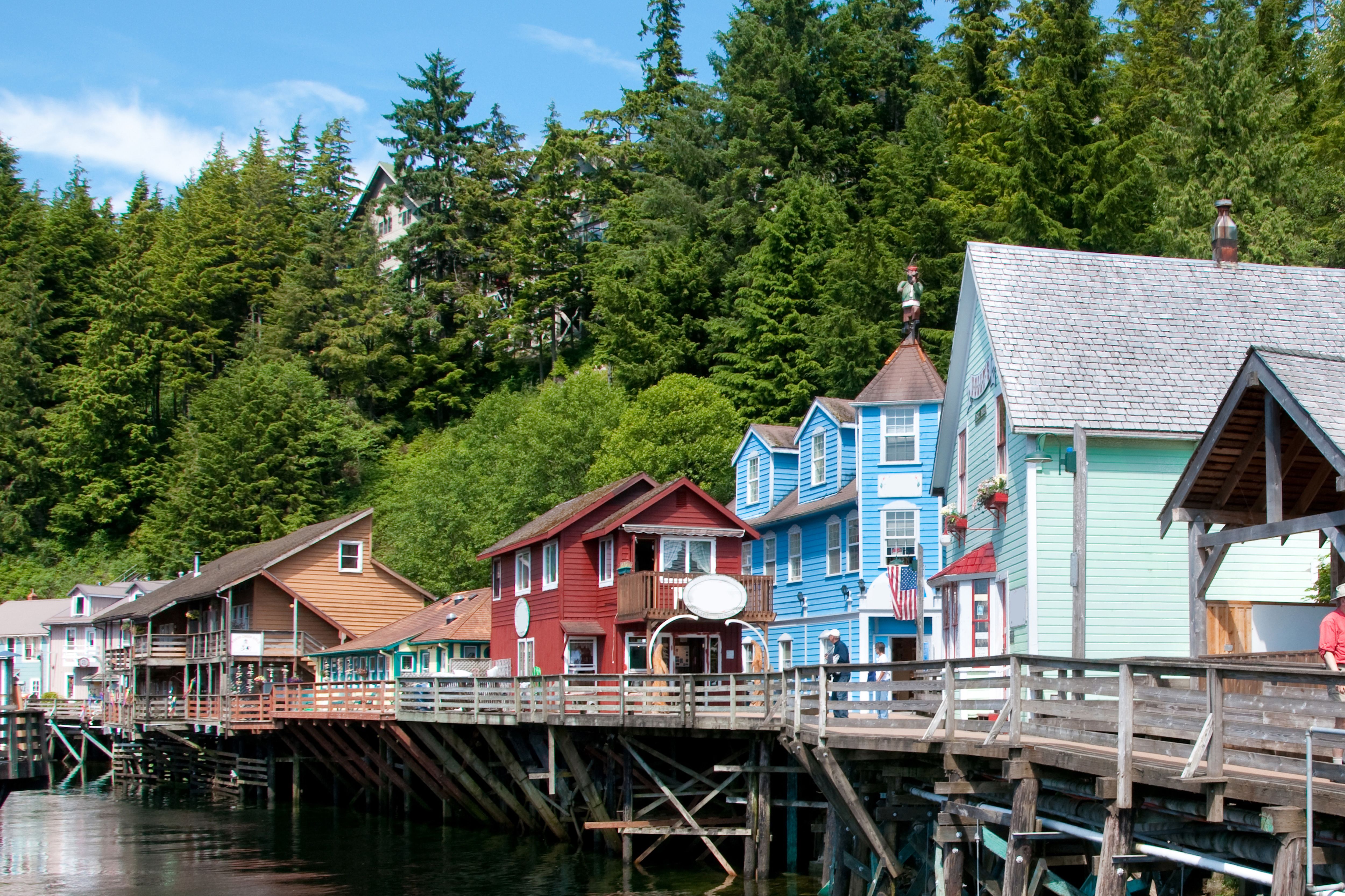 Läden an der Creek Street in Ketchikan, Alaska