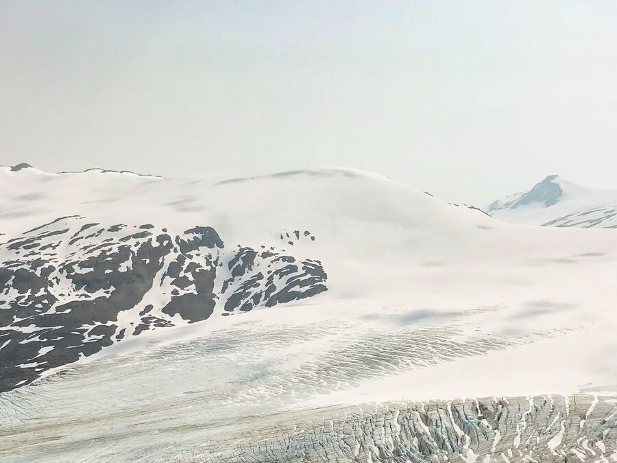 Ausblick am Harding Icefield Trail in der NÃ¤he von Seward in Alaska