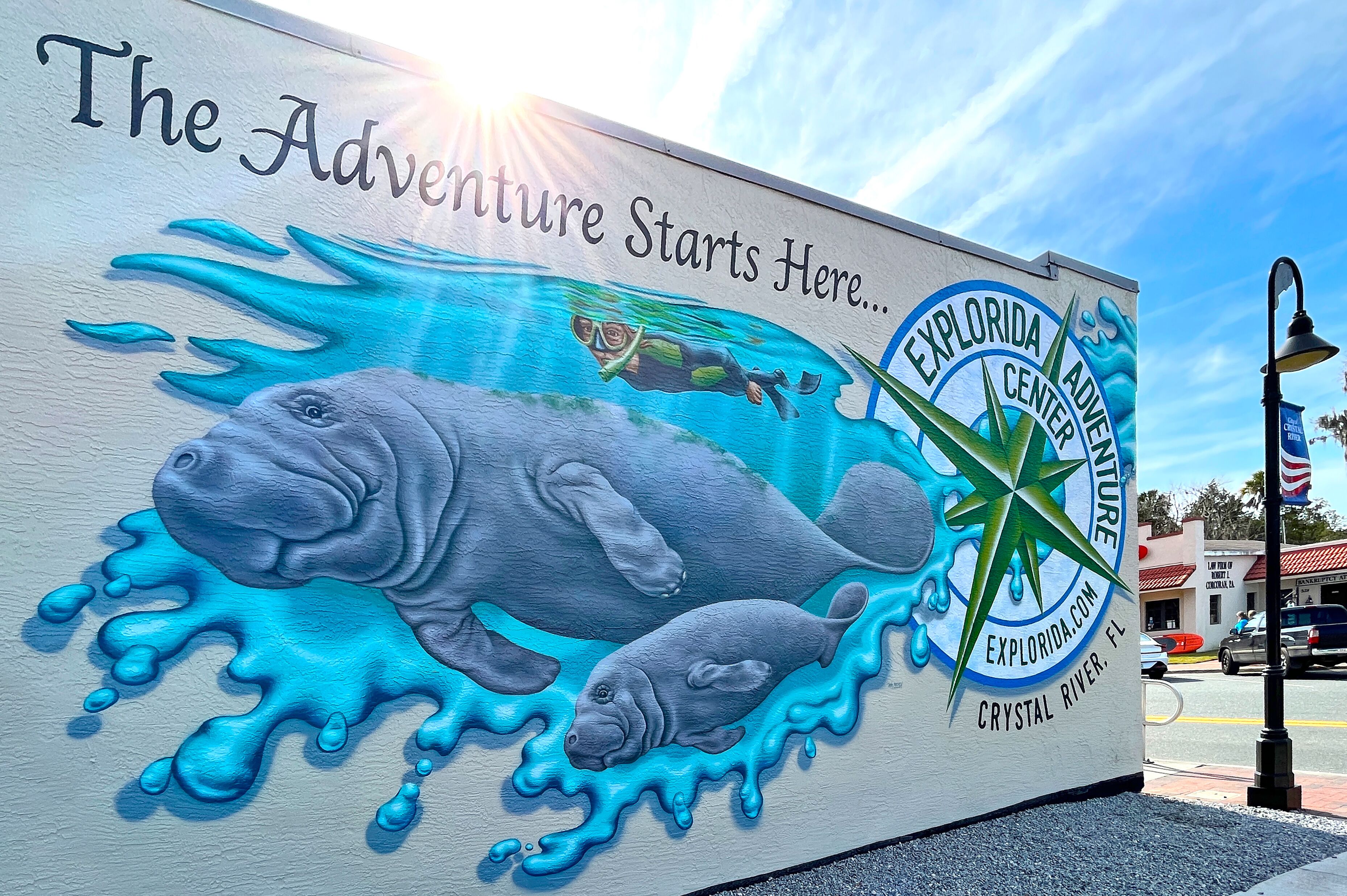 Mural im Town Square von Crystal River