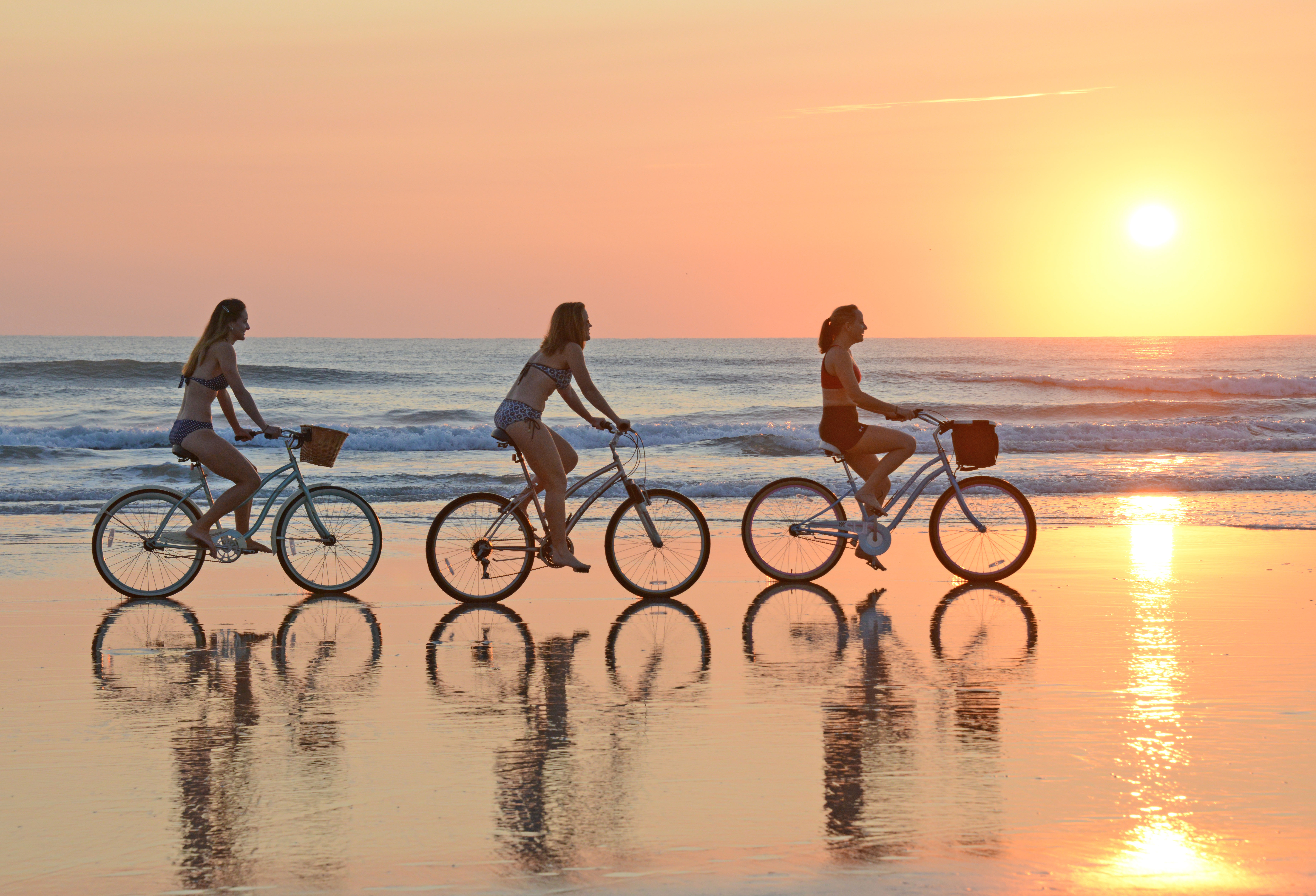 Freunde am Daytona Beach in Florida