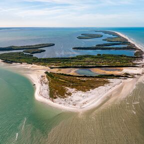 Wunderschöne Luftaufnahme auf das Anclote Key Island