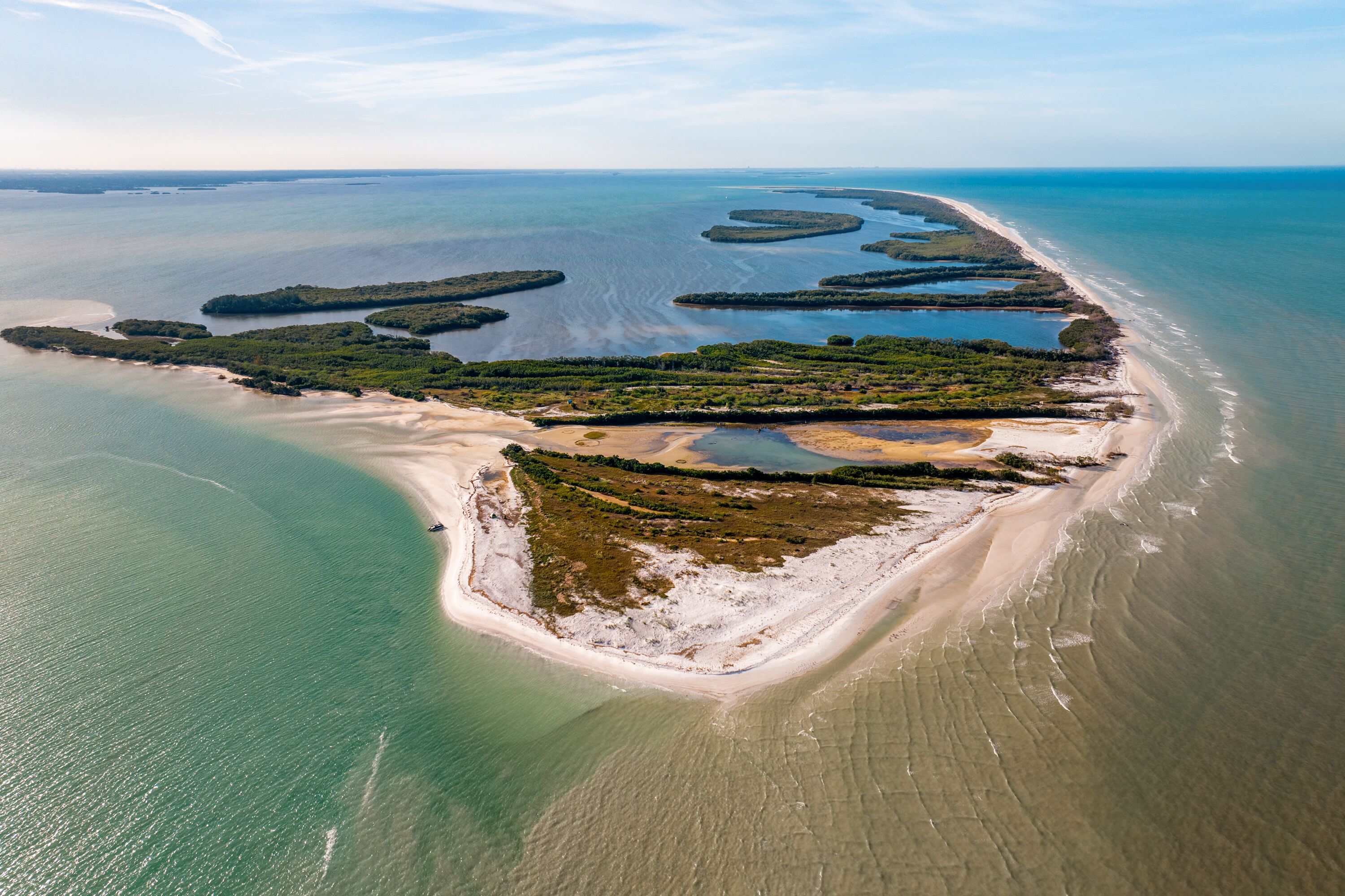 Wunderschöne Luftaufnahme auf das Anclote Key Island