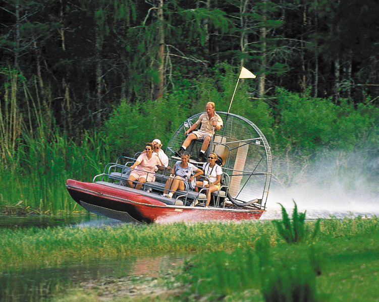 Airboat-Fahrt in den Everglades bei Fort Lauderdale, Florida