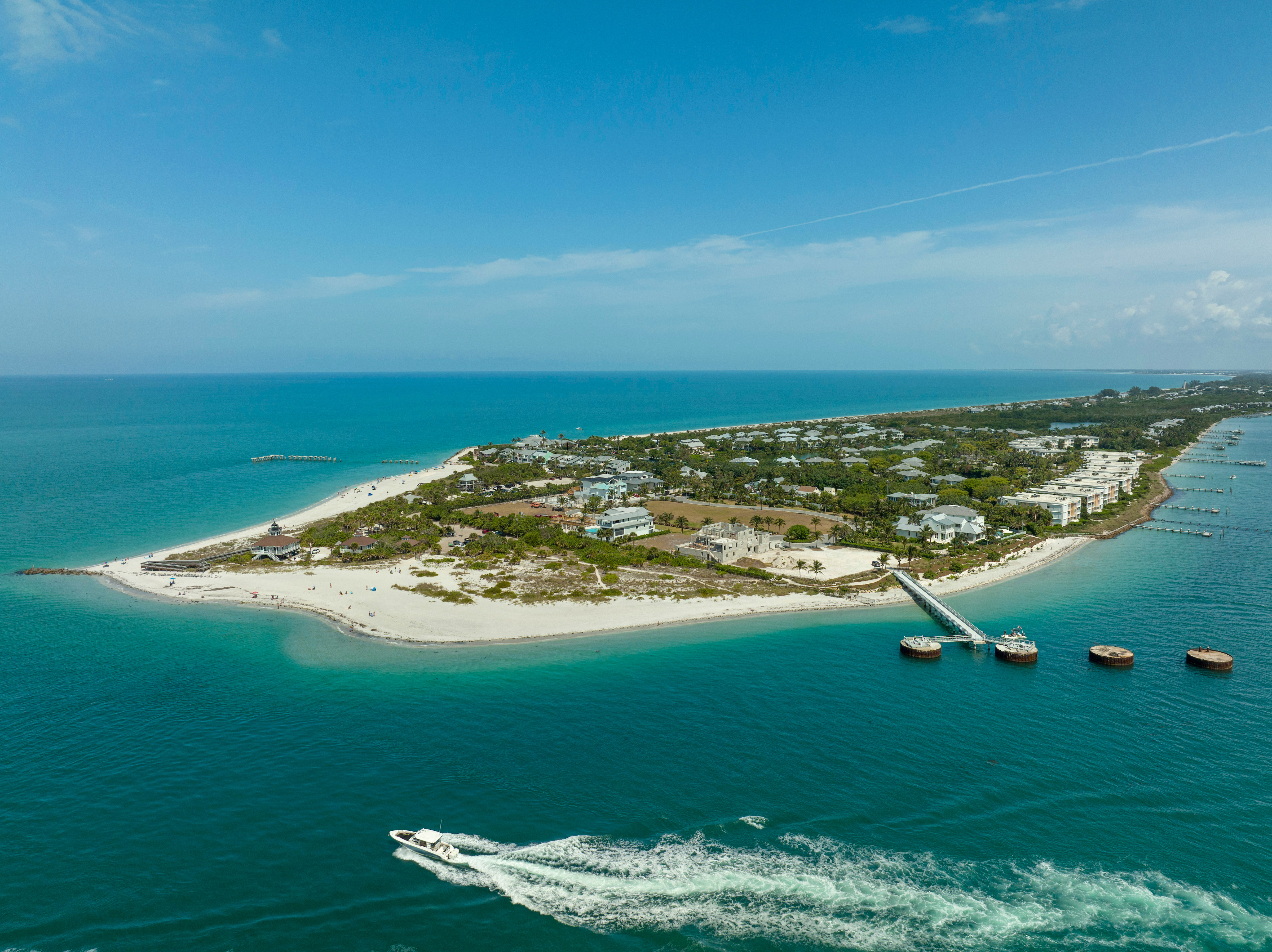 Blick auf Boca Grande, Gasparilla Island