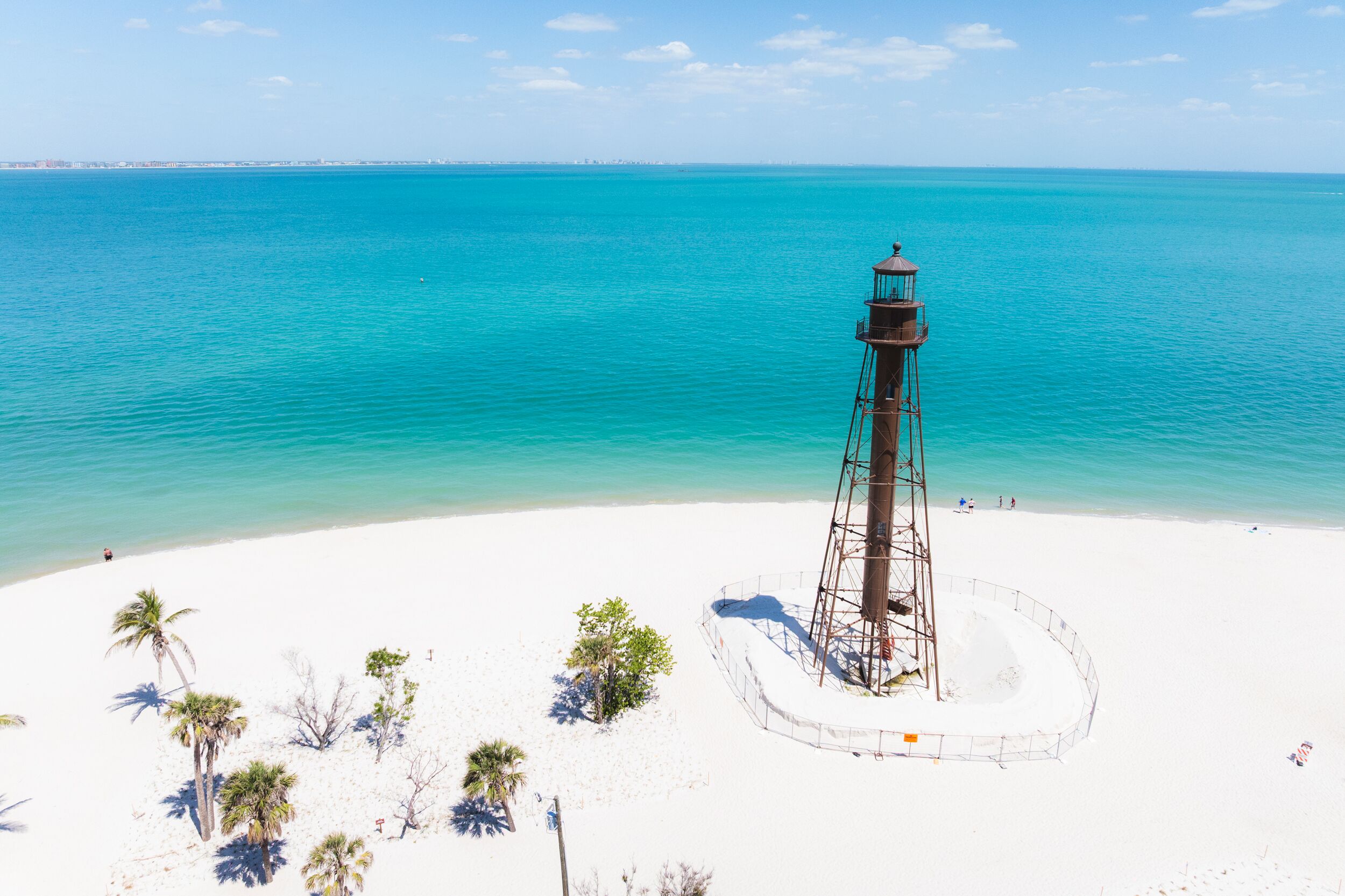 Leuchtturm am wunderschönen Strand von Sanibel