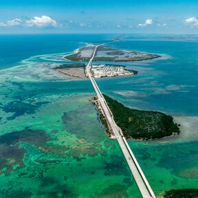 Luftaufnahme des Bahia Honda State Park Luftaufnahme des Bahia Honda State Park
