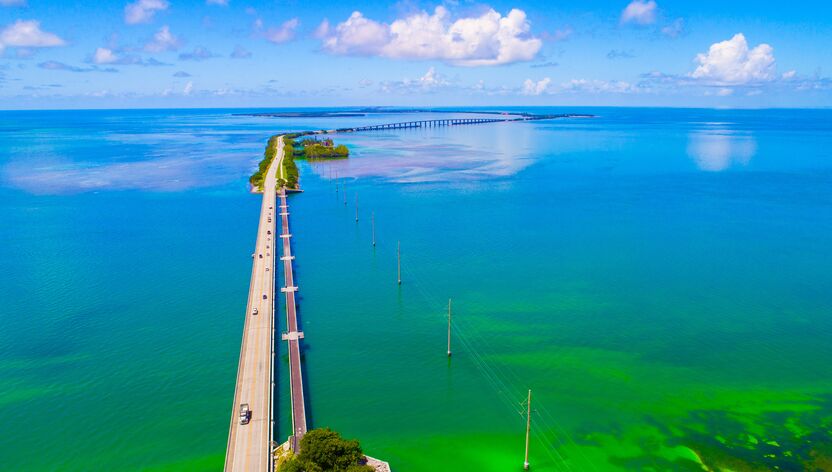 Der Overseas Highway verbindet die 40 Inseln der Florida Keys