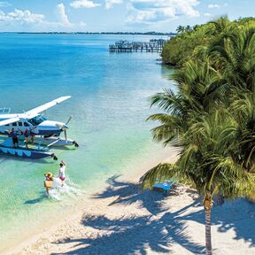 Wasserflugzeug am Strand auf Key Largo