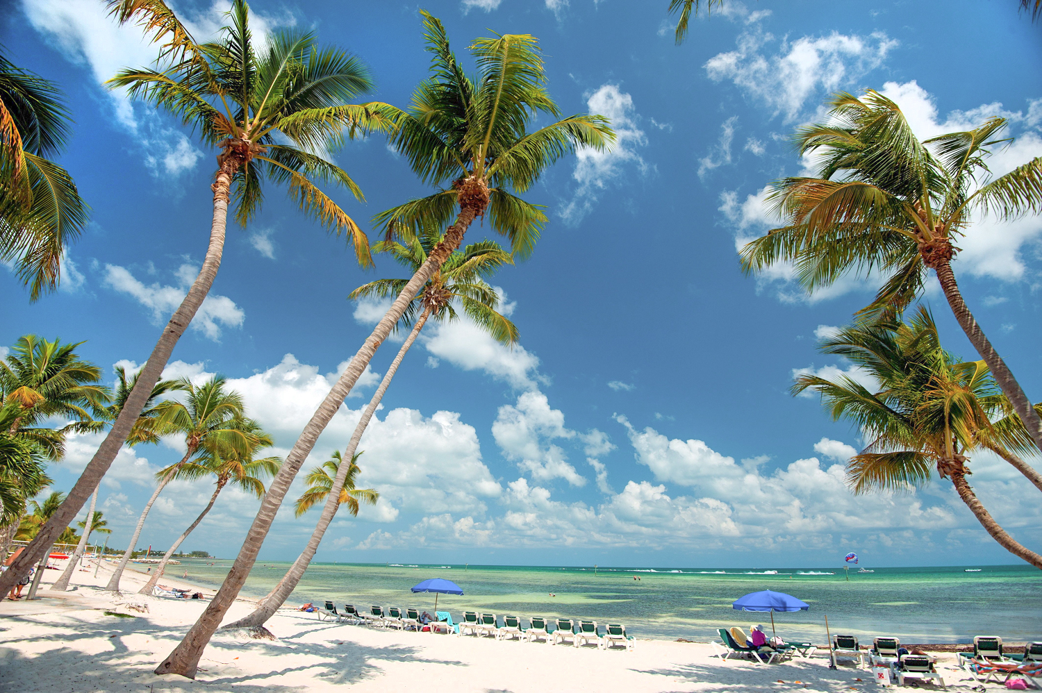 Blick auf den Smathers Beach in Key West, Florida