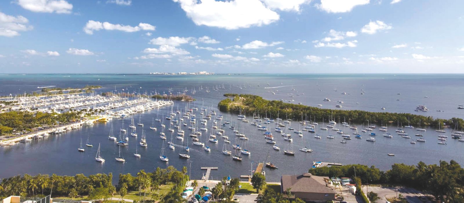Miami Coconut Grove Marina Aerial
