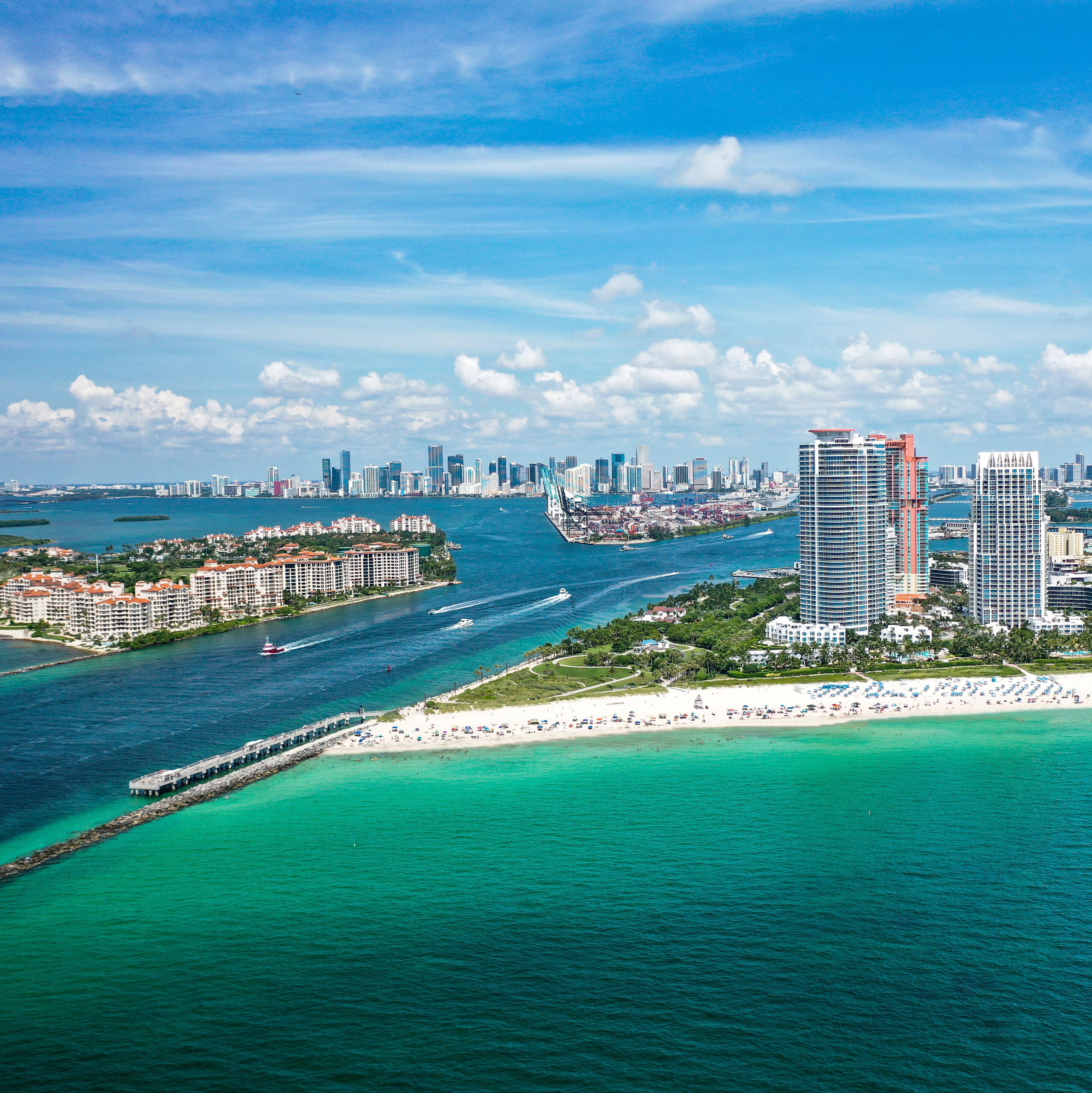 Maritimes Panorama von South Beach Port
