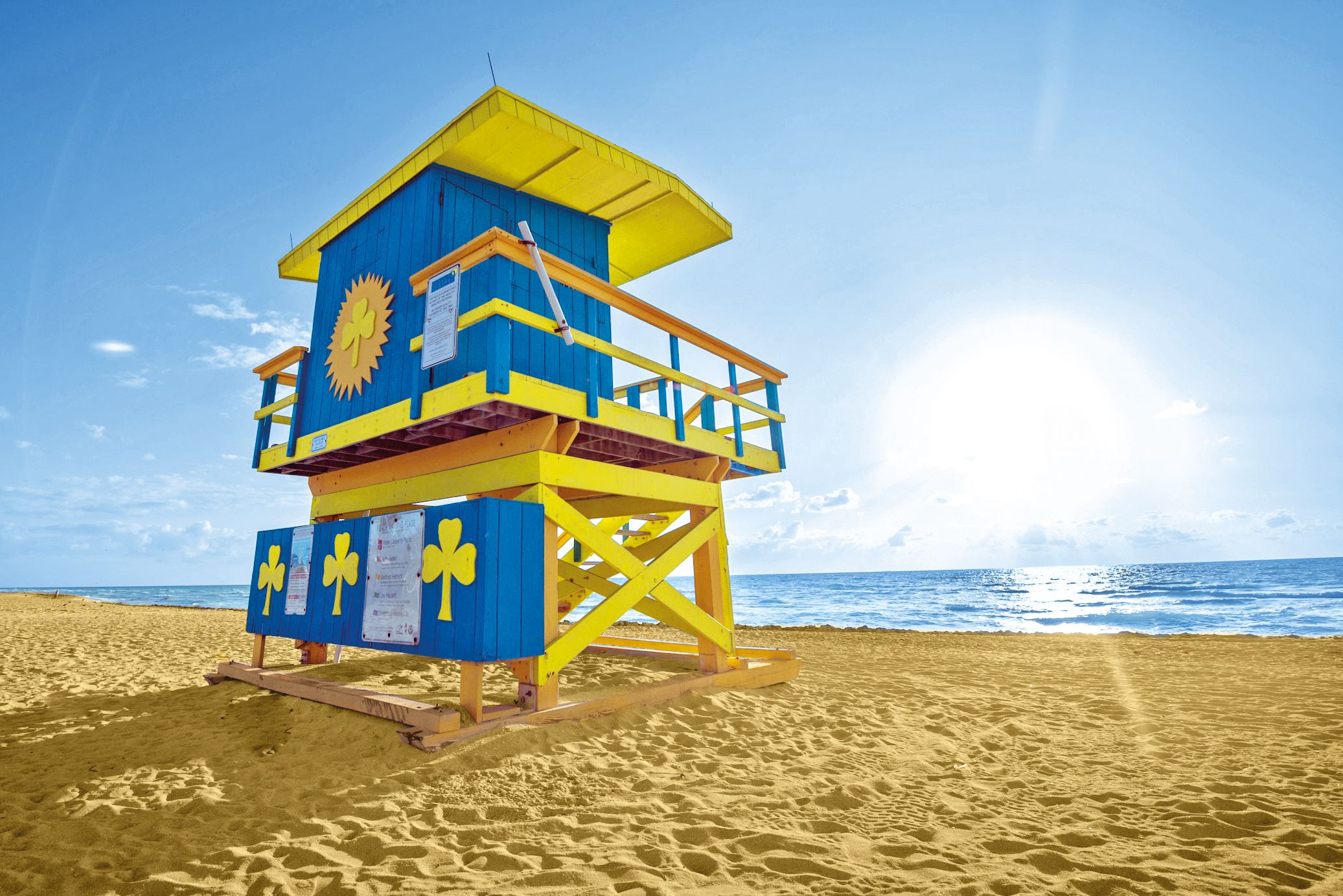 Lifeguard-Turm auf dem North Miami Beach