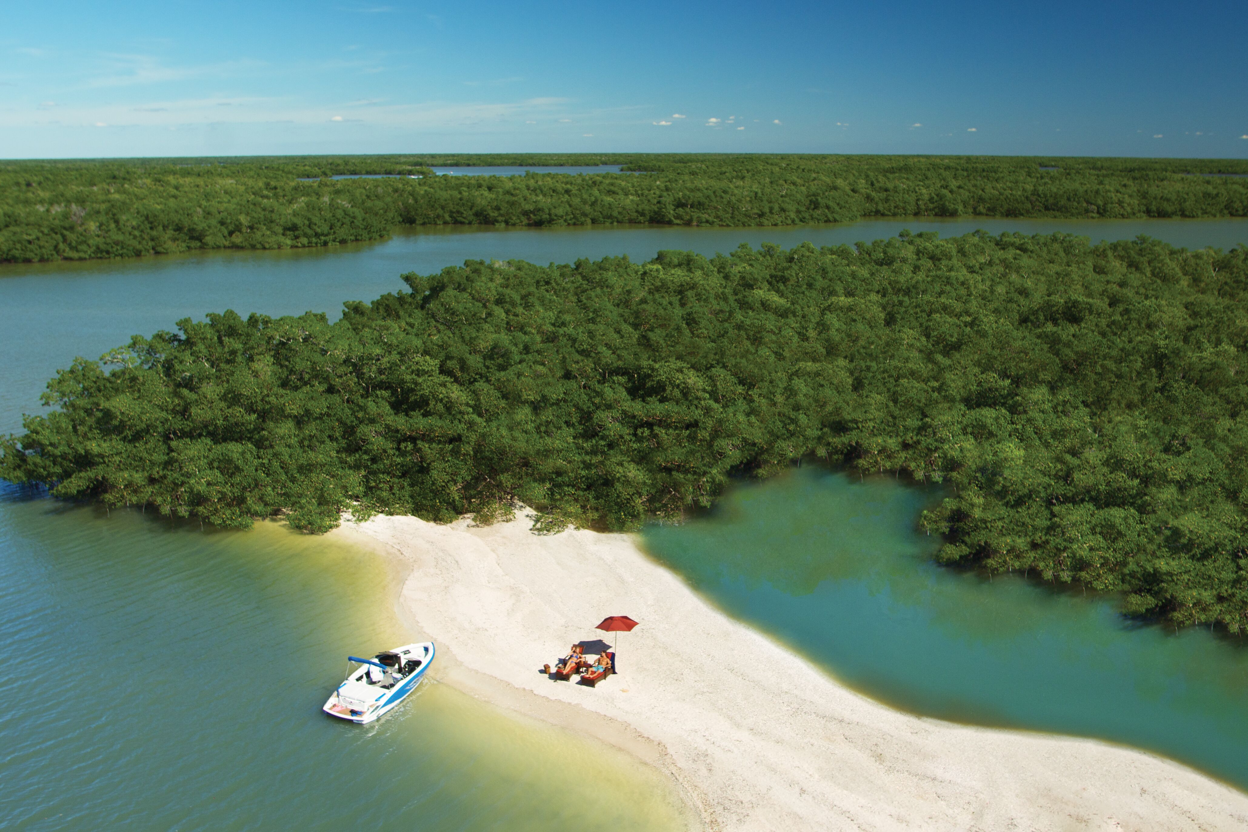 Luftaufnahme von 10 Thousand Islands im Collier County in Florida