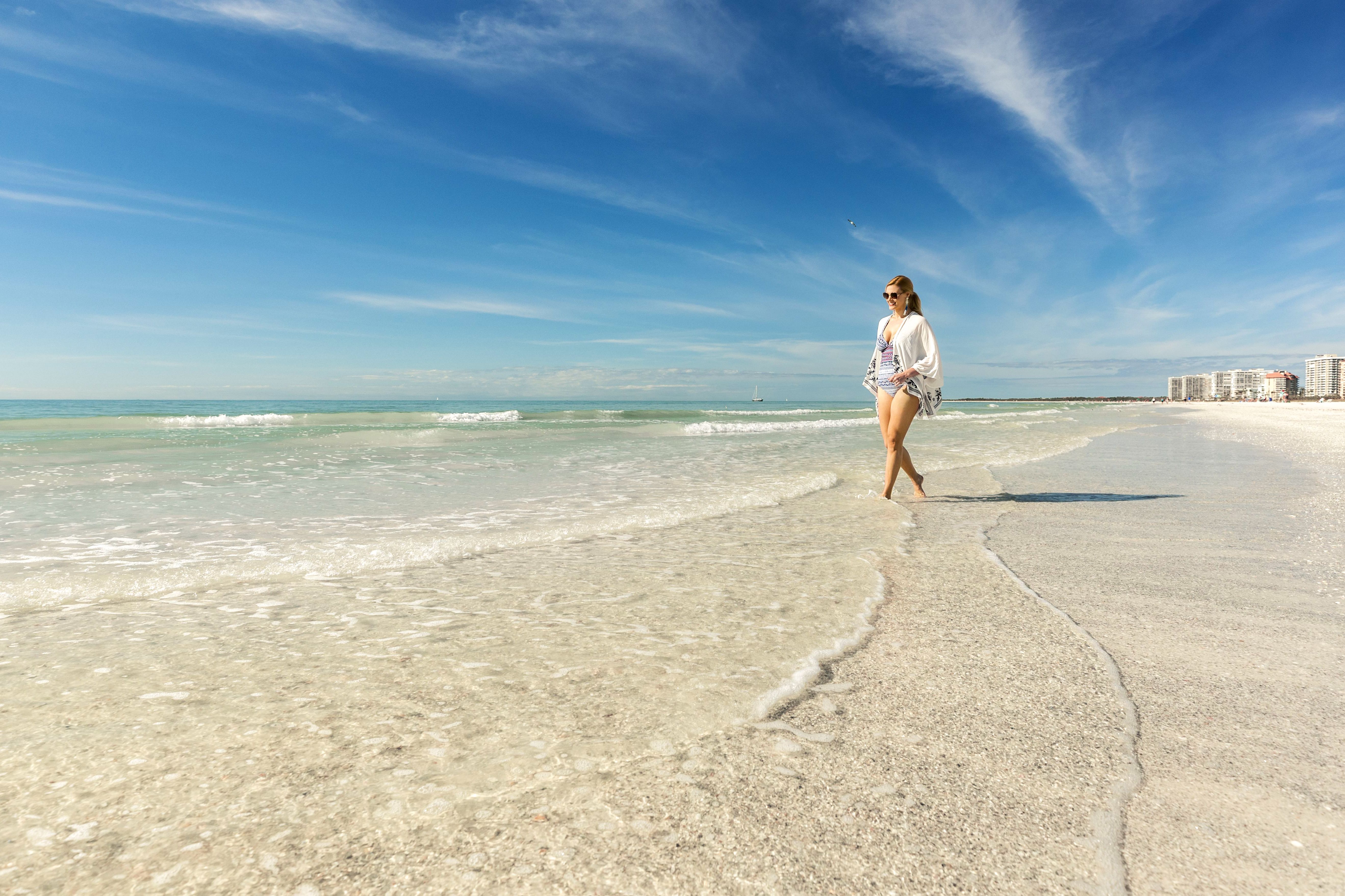 Ein Spaziergang am Strand von Naples in Florida