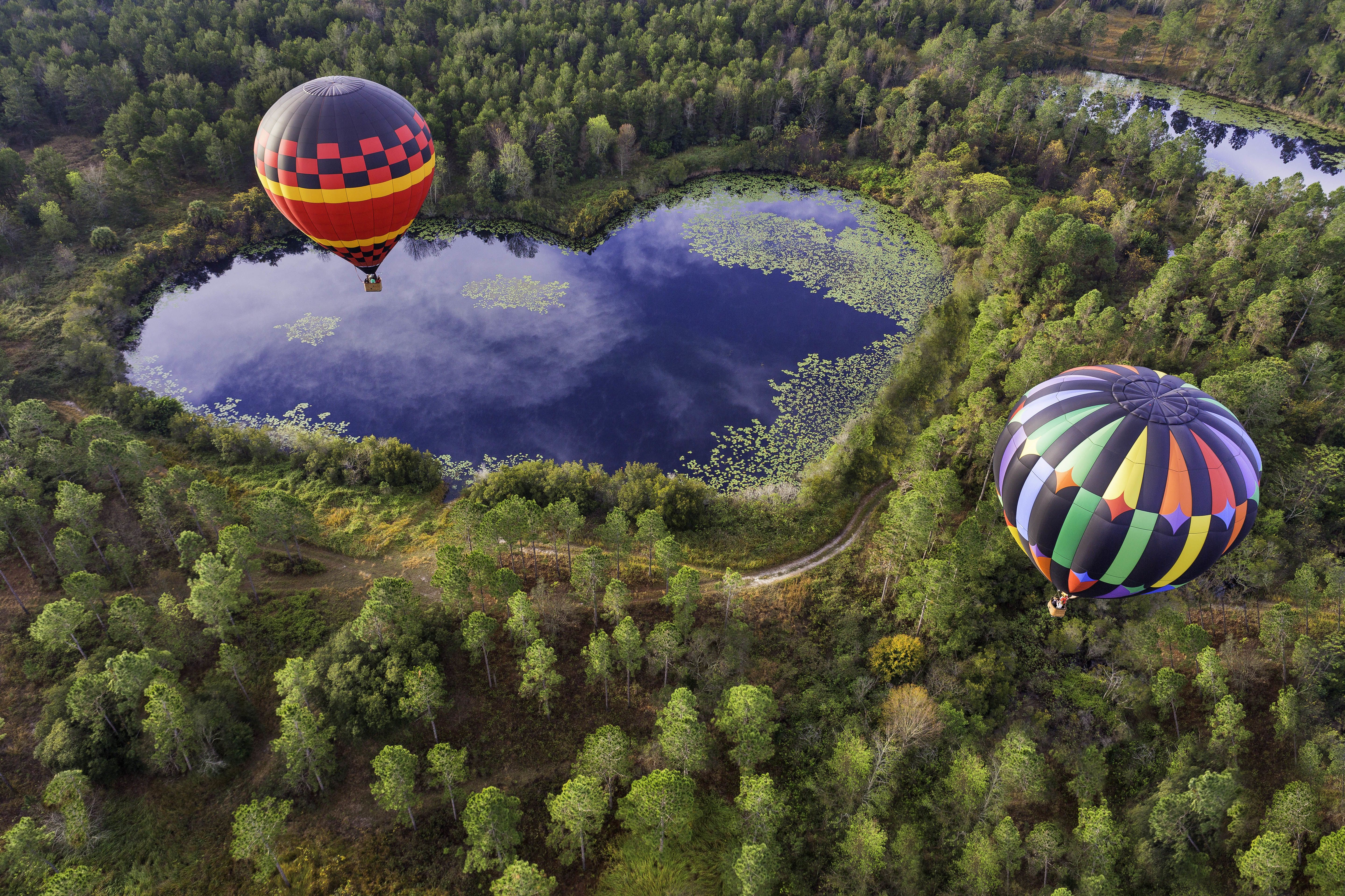 Mit dem HeiÃŸluftballon Ã¼ber Davenport in Orlando