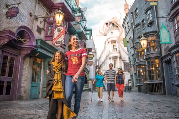 Familie entdeckt Universal Studios Florida Familie entdeckt Universal Studios Florida