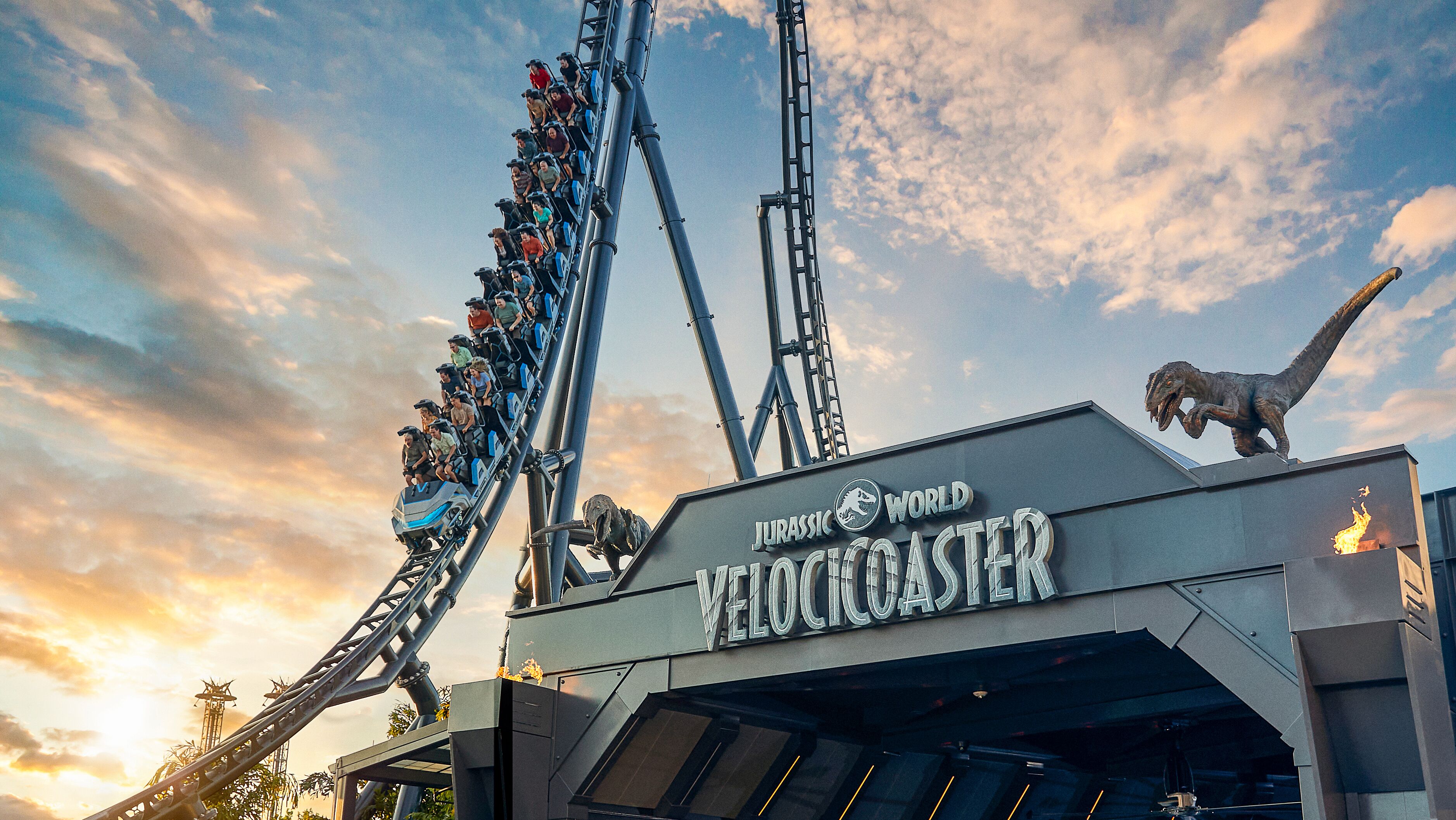 Jurassic World Rollercoaster im Islands of Adventure Park der Universal Studios Florida