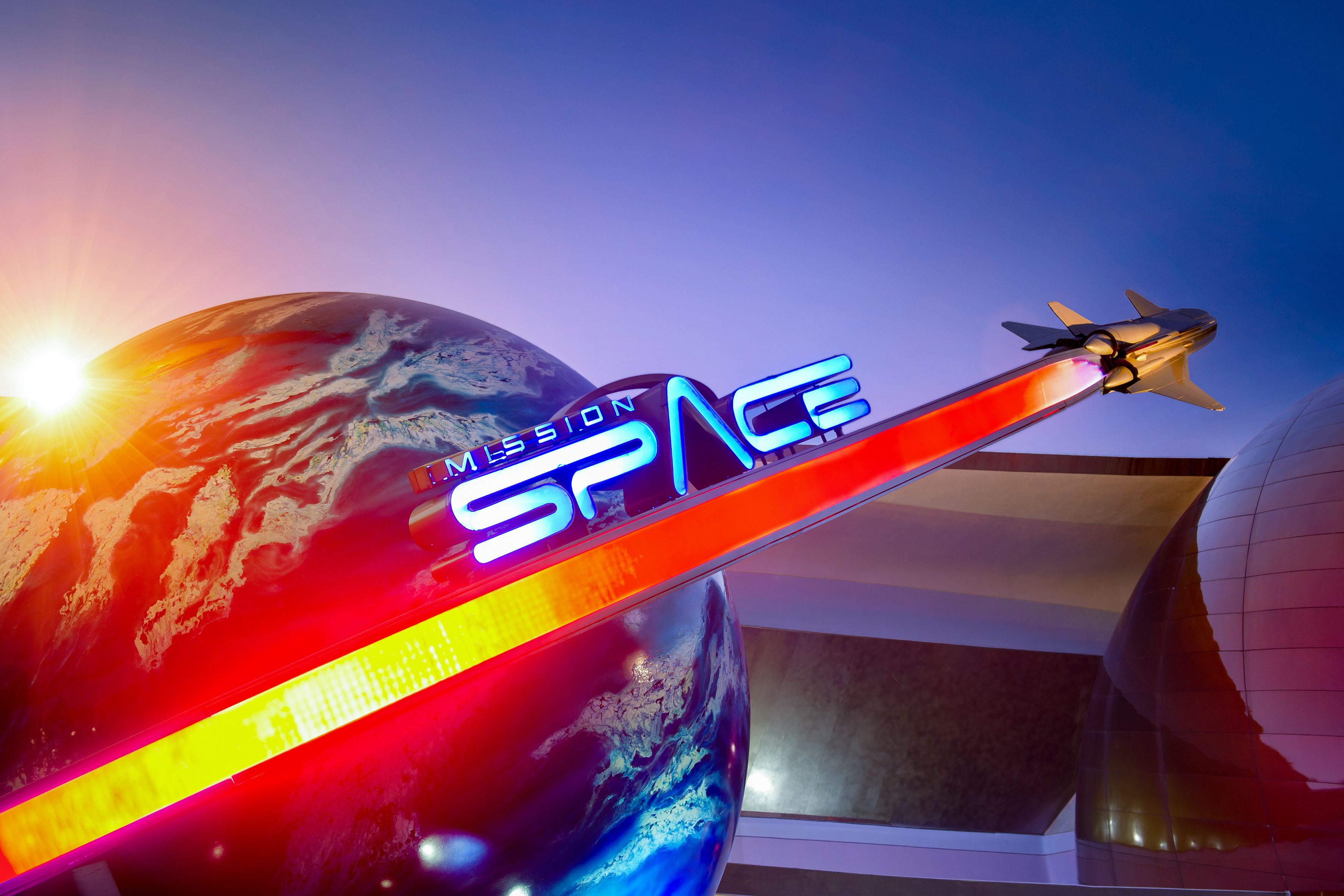 Der "Mission Space" Bereich im Park Epcot in der Walt Disney World in Orlando