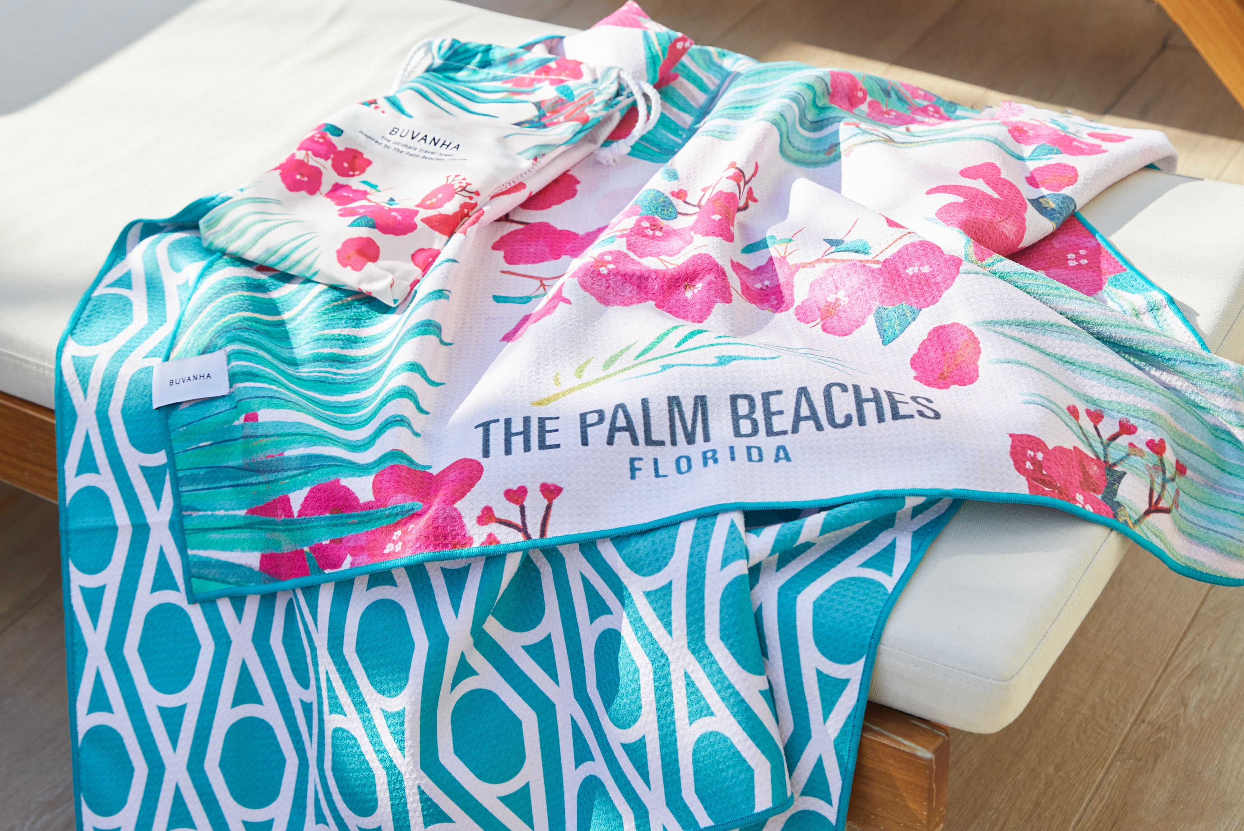 Nachhaltiges Handtuch von Buvanha inspiriert von The Palm Beaches, Florida