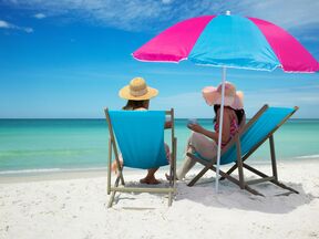 Frauen am Strand von Panama City Beach