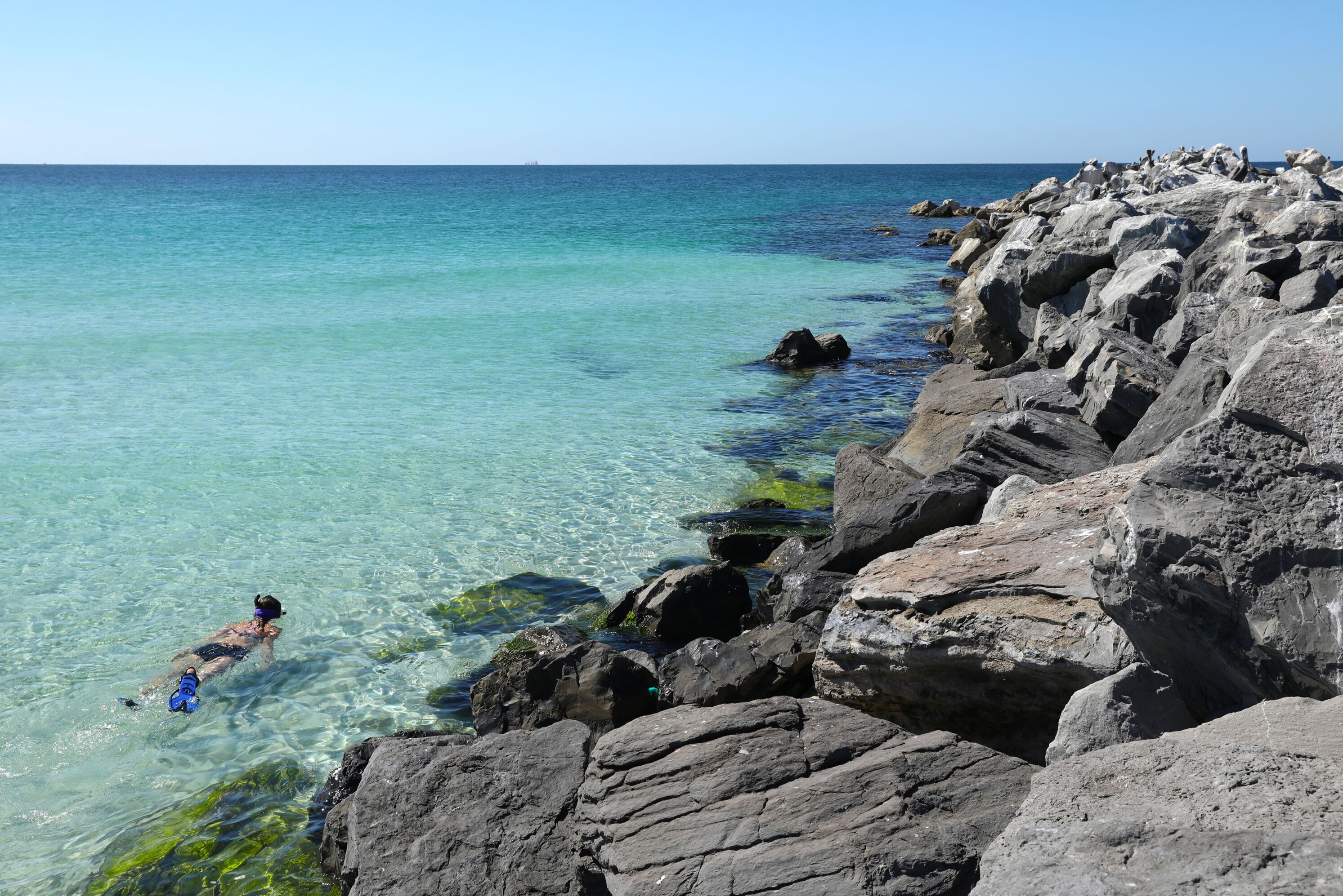 Wunderschönes Wasser am St. Andrews State Park in Panama City Beach