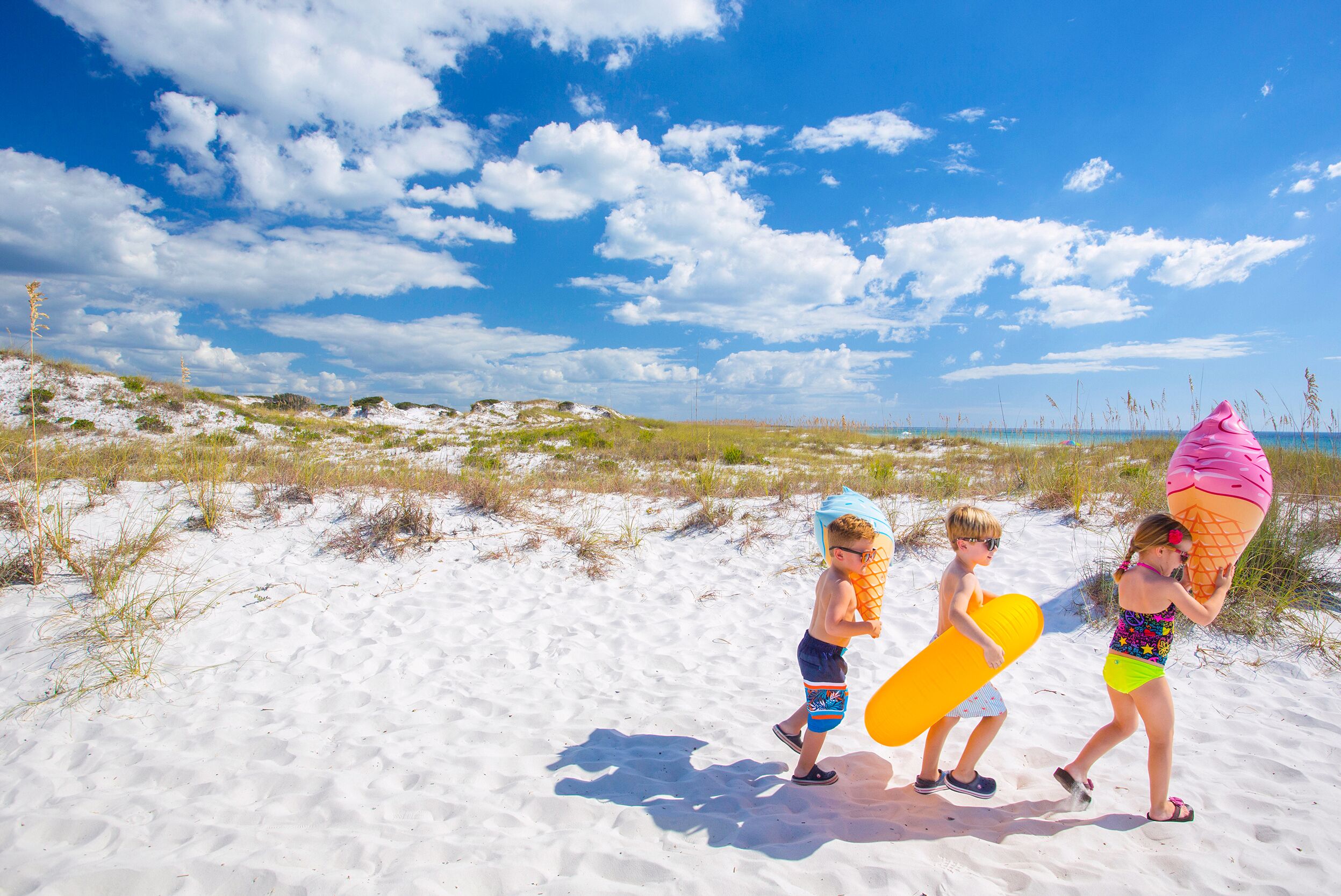 Kinder am Strand in Panama City Beach
