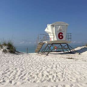 Ein Strandabschnitt von Pensacola