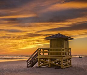 Eine Wasserrettungsstation am Siesta Key