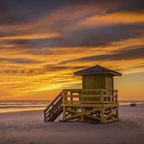 Eine Wasserrettungsstation am Siesta Key