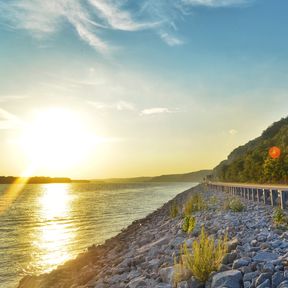 Sonnenuntergang in Great Rivers Country, Illinois