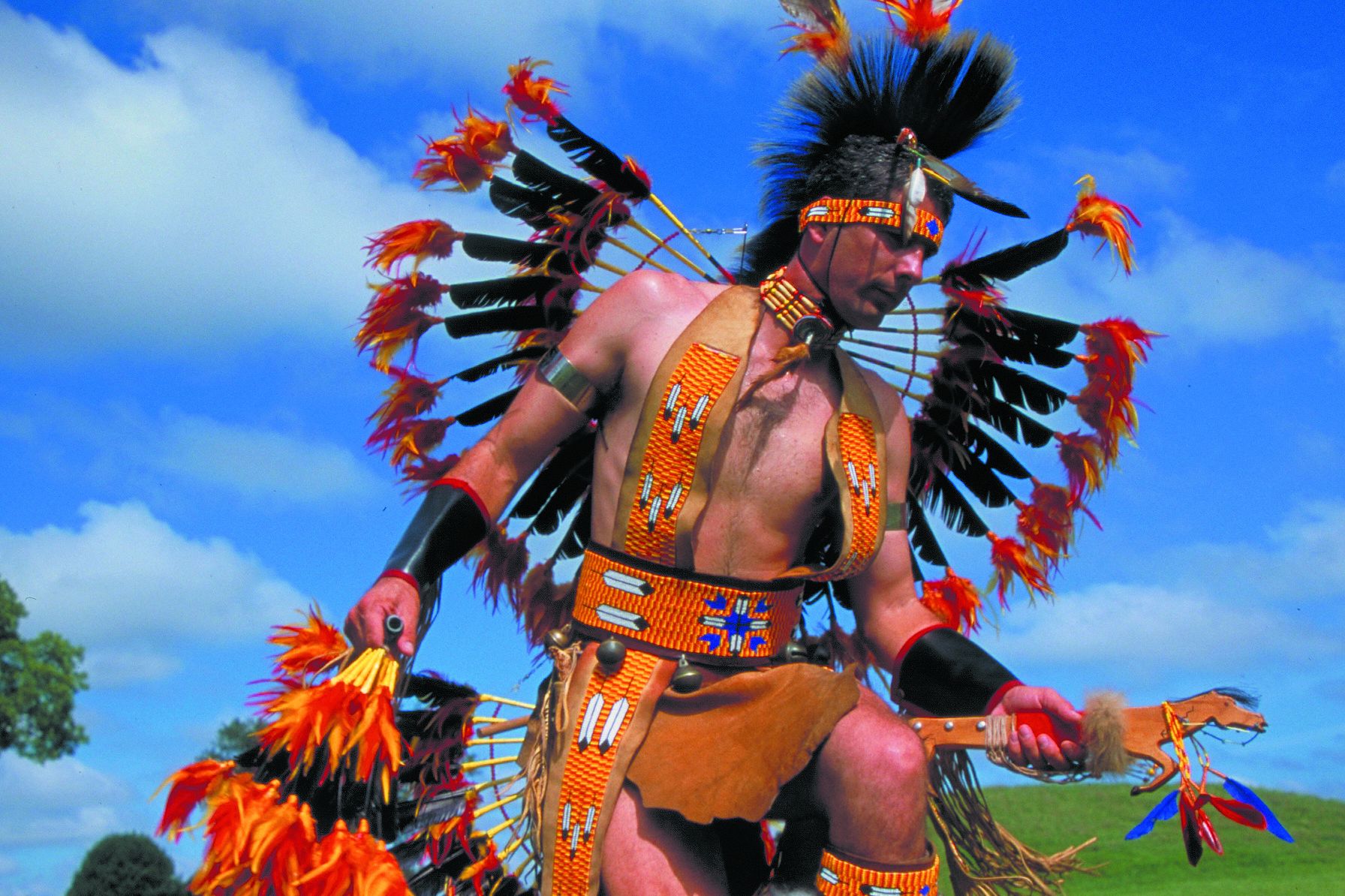 Traditioneller Tanz des Cahokia Mounds