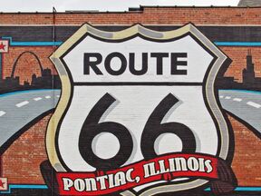 Route-66-Wandbild in Pontiac