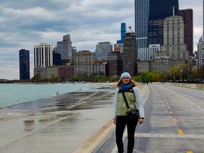 Johanna auf dem Lakefront Trail